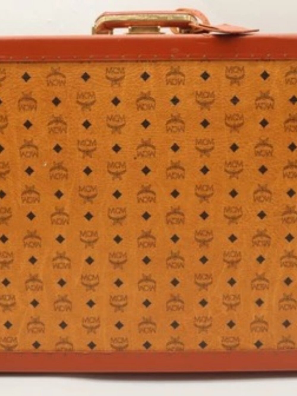 MCM München Cognac Visetos Hard Briefcase Trunk